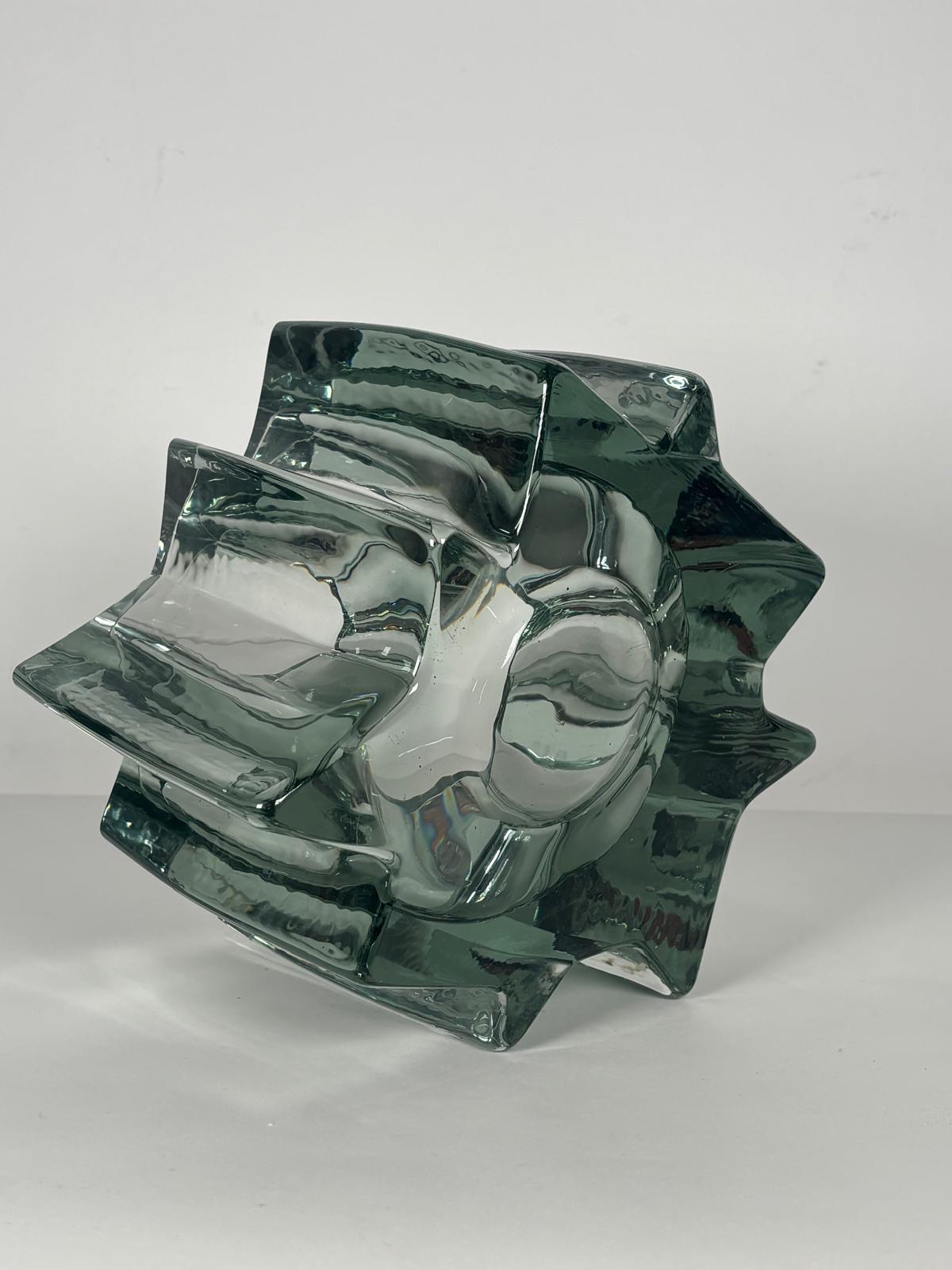 Italian Murano Glass Vase by Angelo Mangiarotti for Vistosi For Sale 3