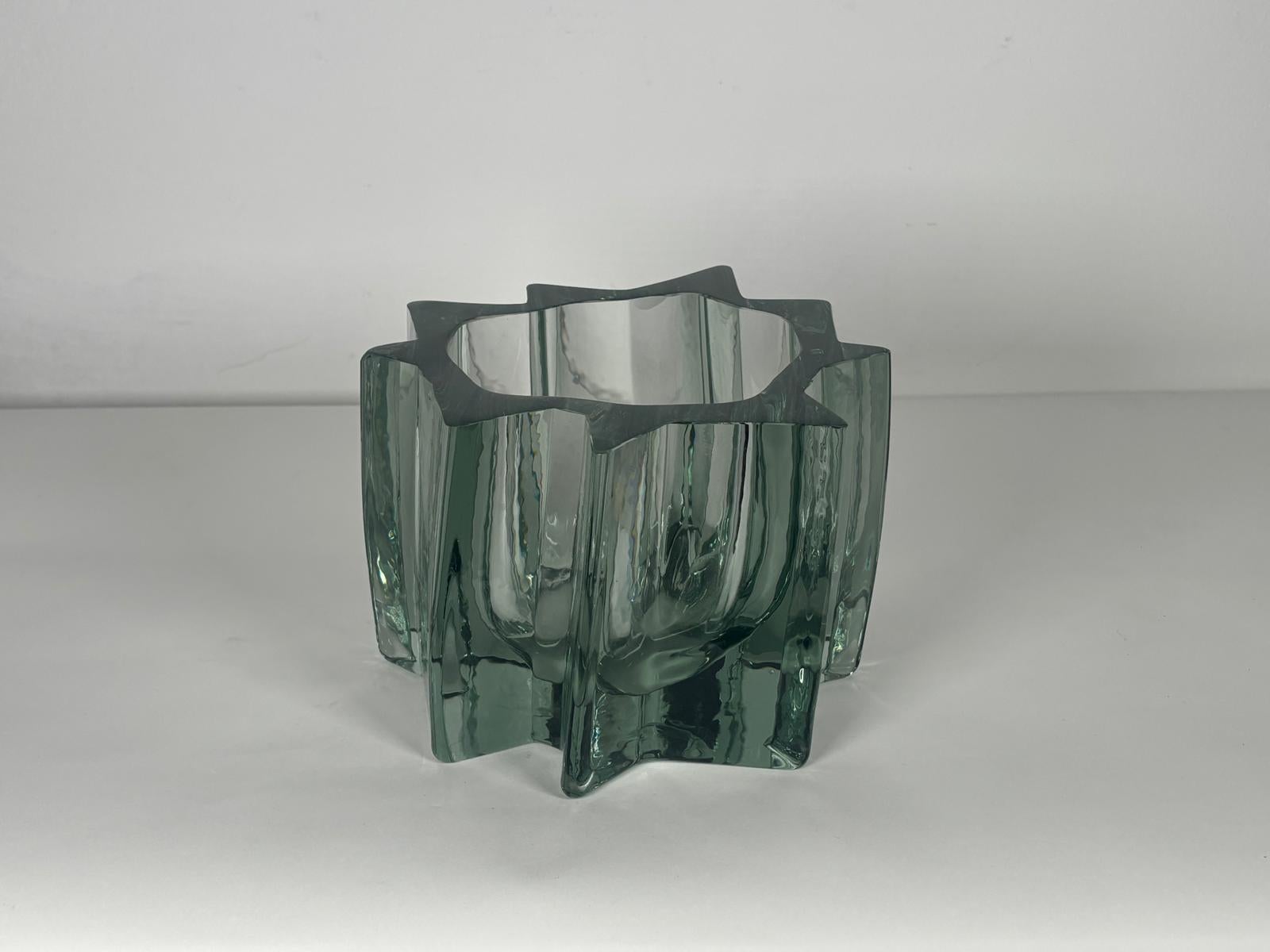 Italian Murano Glass Vase by Angelo Mangiarotti for Vistosi For Sale 4