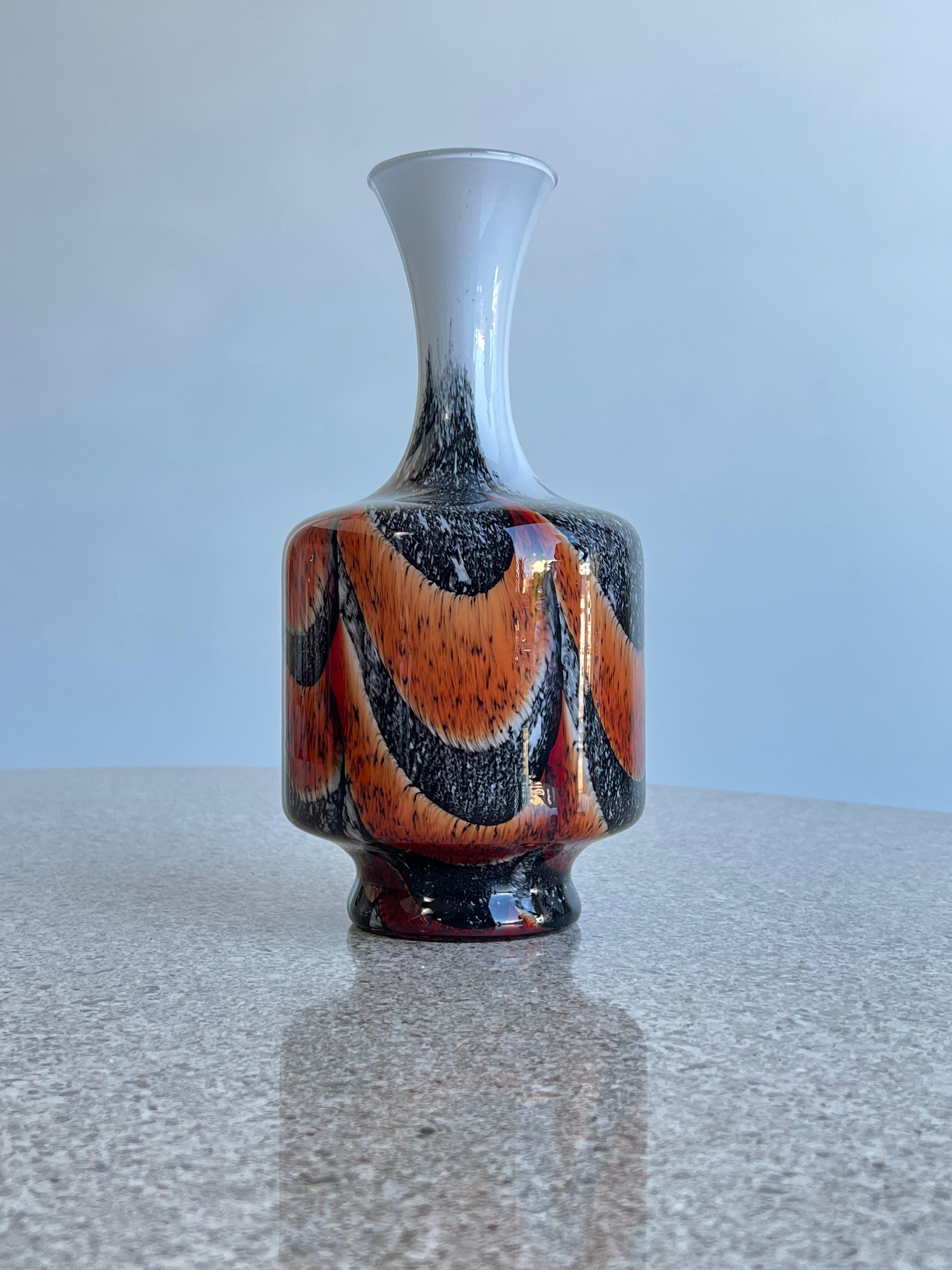 Mid-Century Modern Vase italien en verre de Murano par Carlo Moretti en vente