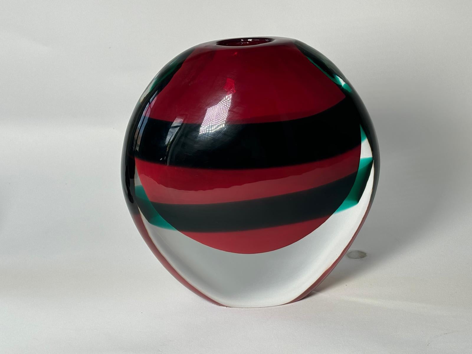 Italiano Vaso in vetro di Murano di Luciano Gaspari per Salviati in vendita