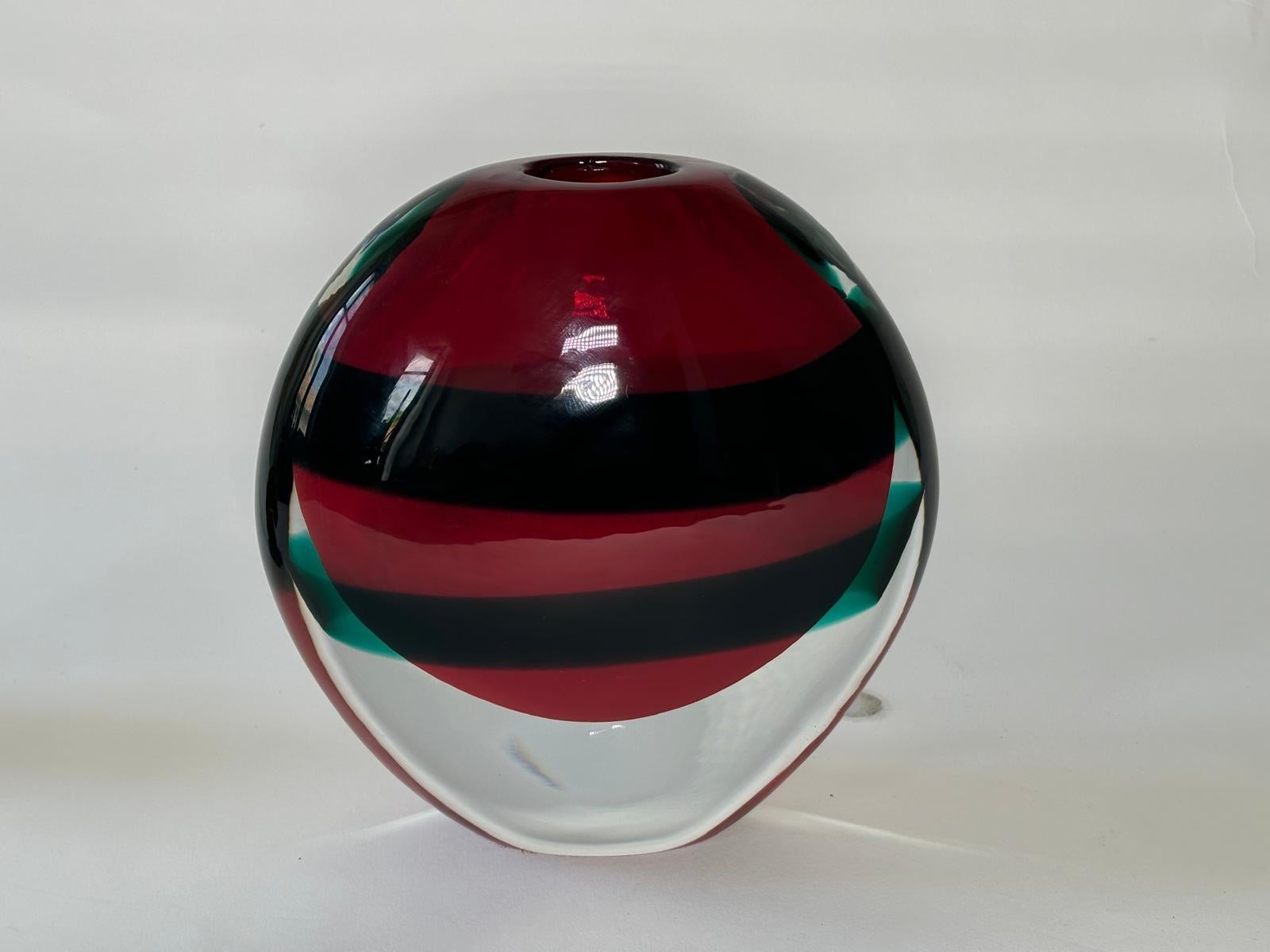 Fine XX secolo Vaso in vetro di Murano di Luciano Gaspari per Salviati in vendita