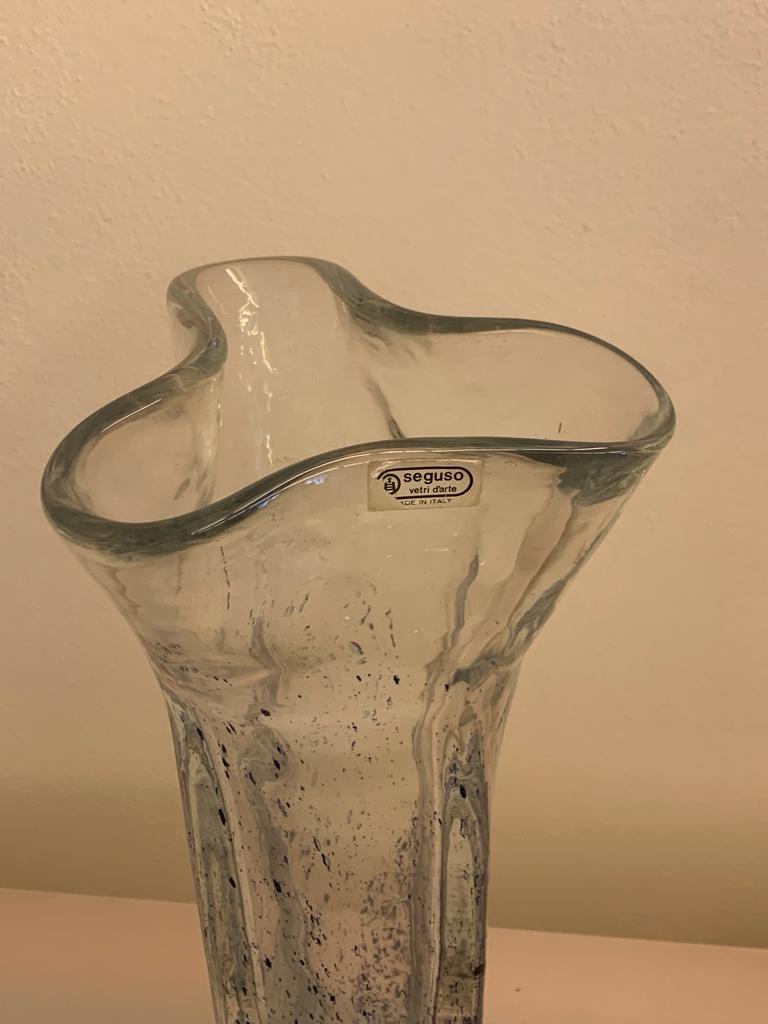 Italian Murano Glass Vase by Seguso Vetri D'arte For Sale 2