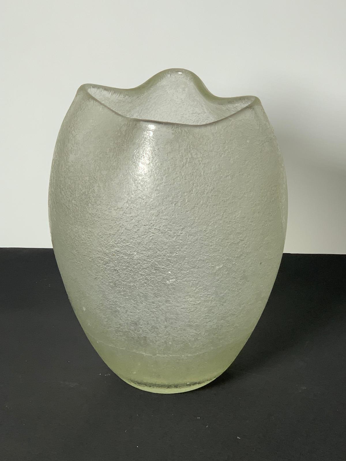 Italian Murano Glass Vase Corrosi Series by Flavio Poli for Seguso Vetri d'Arte For Sale 5
