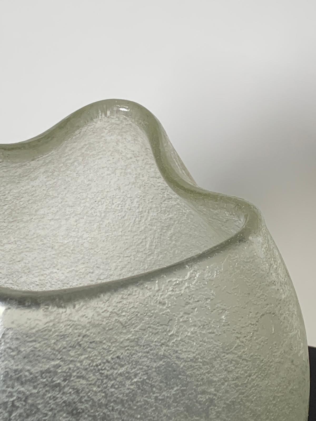 Italian Murano Glass Vase Corrosi Series by Flavio Poli for Seguso Vetri d'Arte For Sale 4