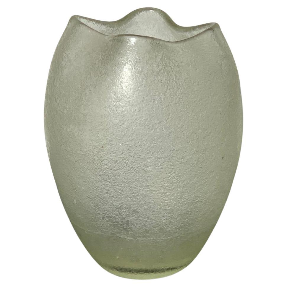 Italian Murano Glass Vase Corrosi Series by Flavio Poli for Seguso Vetri d'Arte For Sale