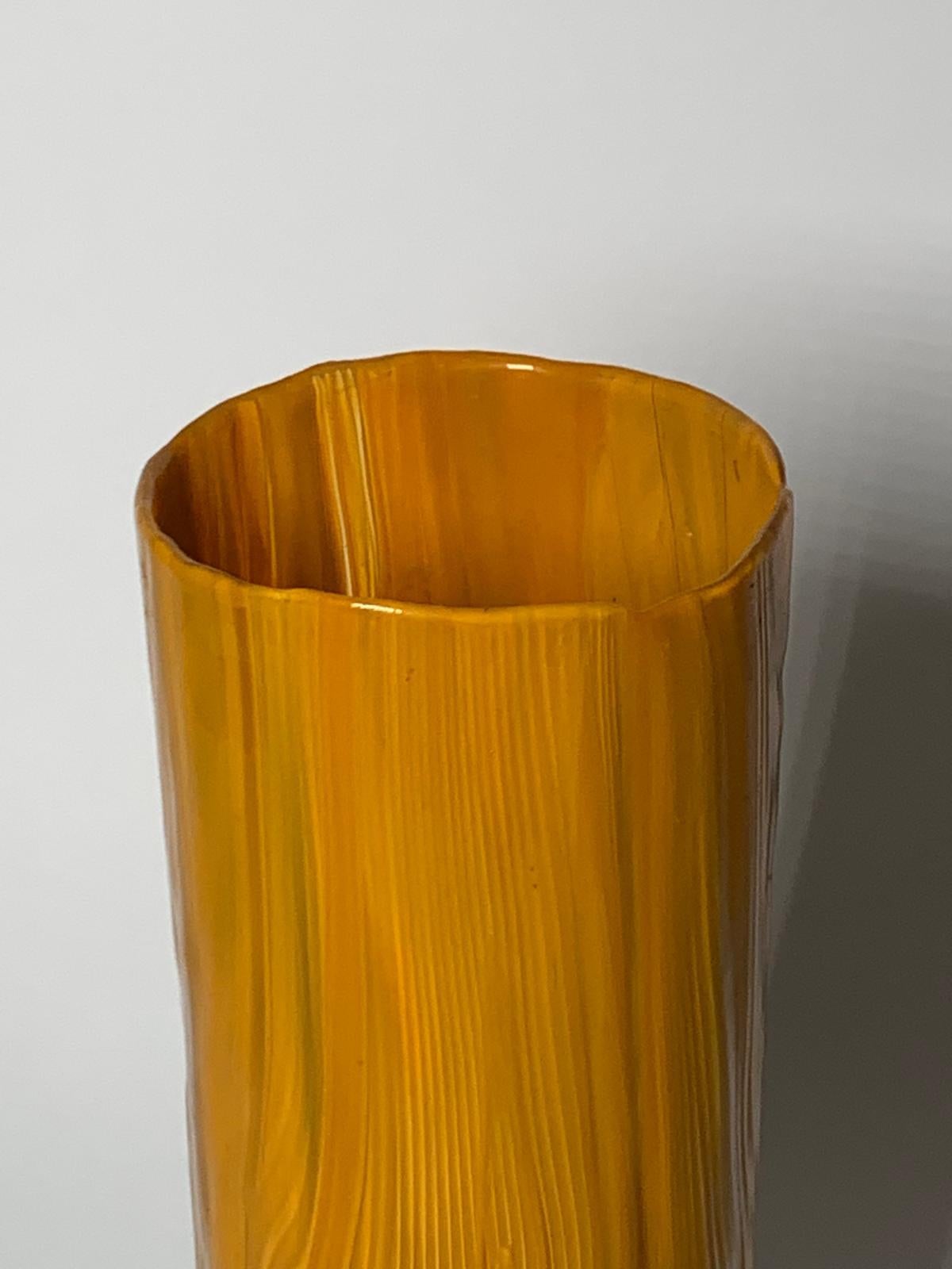 Italian Murano Glass Vase Corteccia Model by Venini For Sale 3