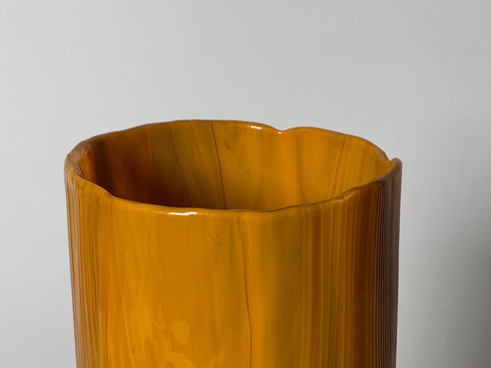 Italian Murano Glass Vase Corteccia Model by Venini For Sale 4