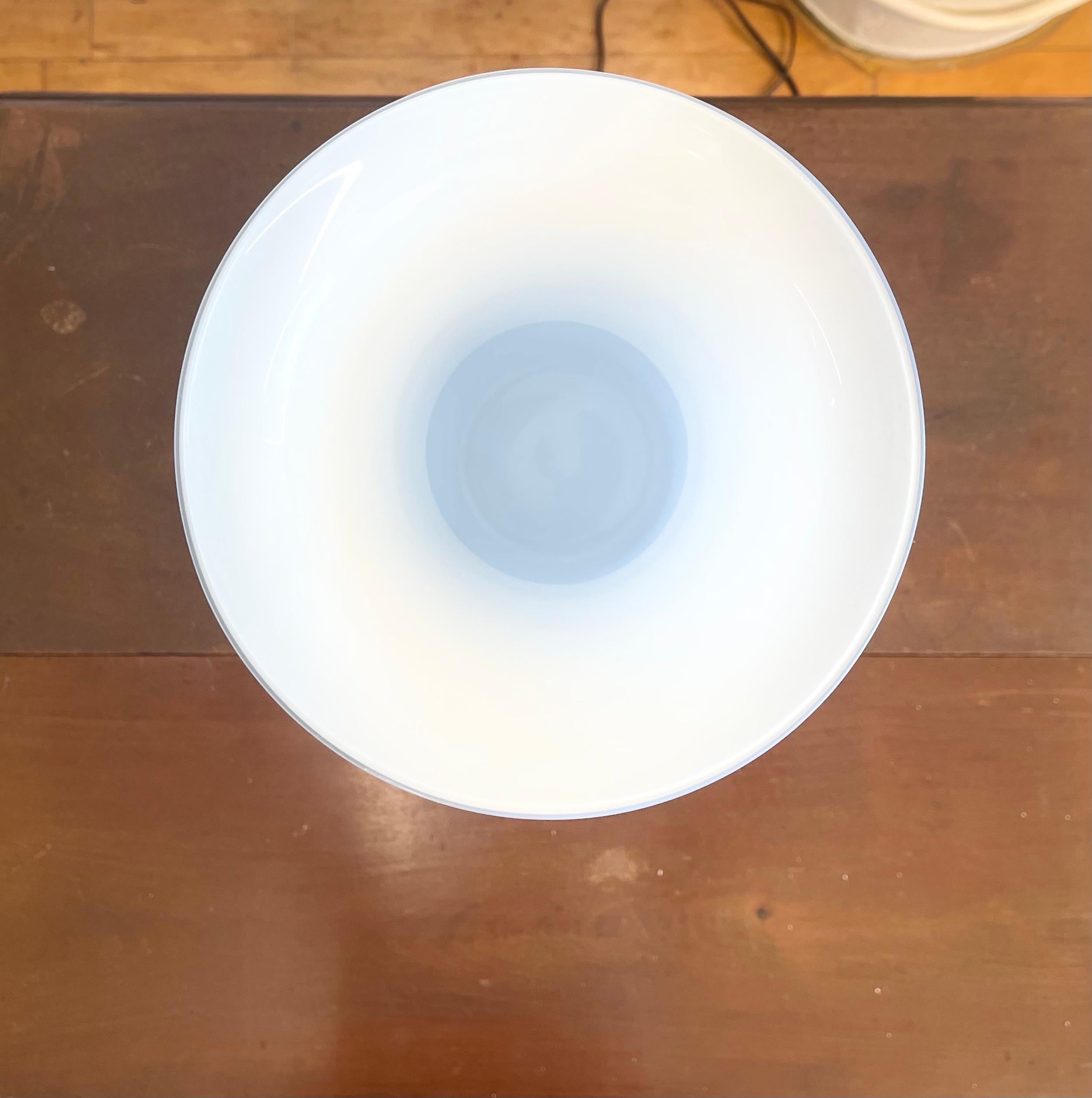 Venini Italian Murano Glass Vase Design Opalini Limited Edition Extra Large Size For Sale 4