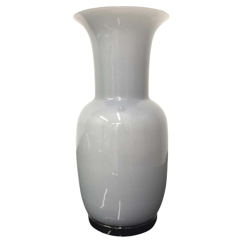 Venini Italian Murano Glass Vase Design Opalini Limited Edition Extra Large Size For Sale