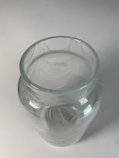 Italian Murano Glass Vase Graffito Model by Ercole Barovier for Barovier&Toso