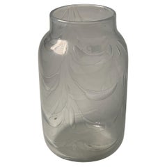 Italian Murano Glass Vase Graffito Model by Ercole Barovier for Barovier&Toso