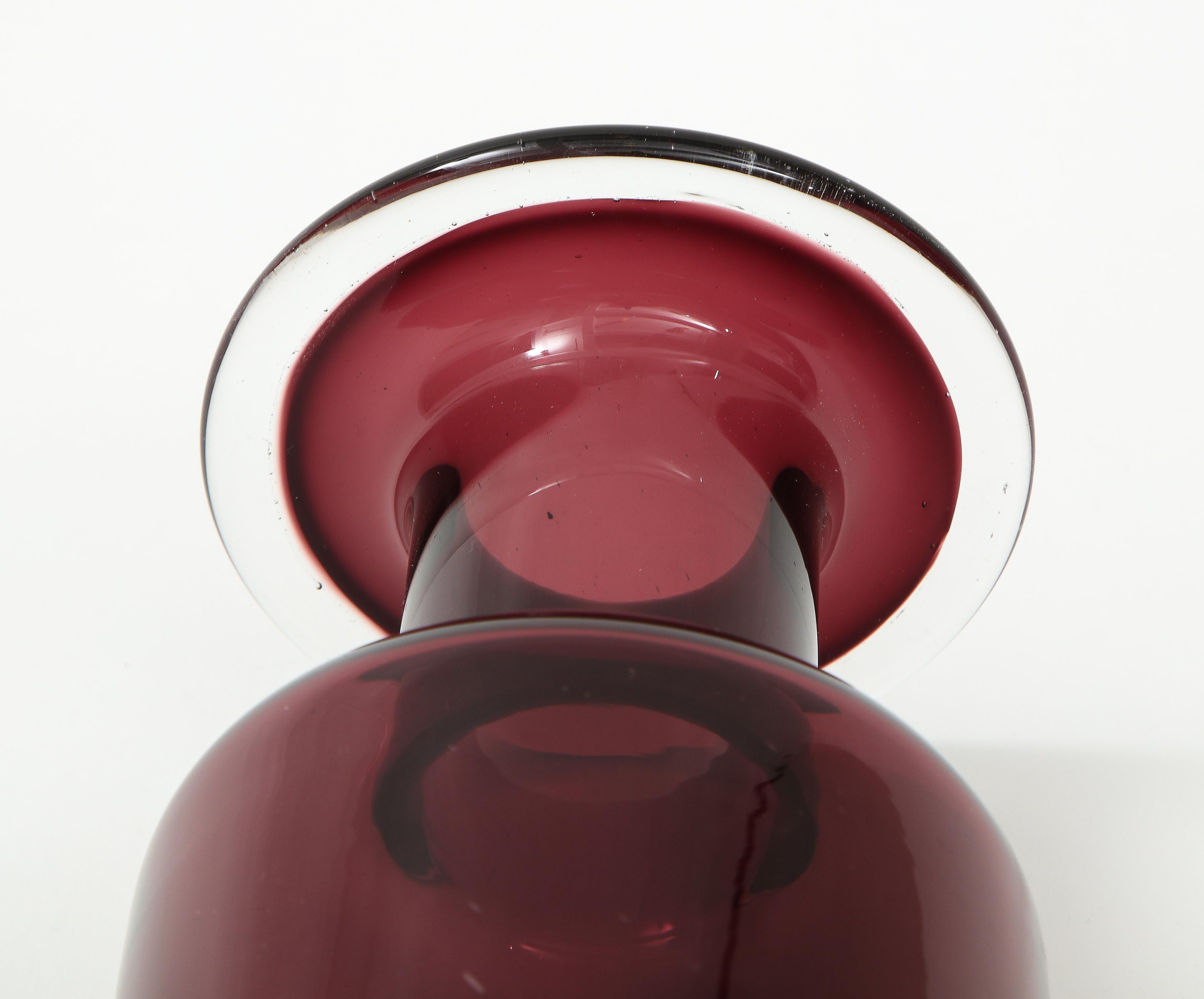 Murano Glass Murano Style Glass Vase, c. 2000
