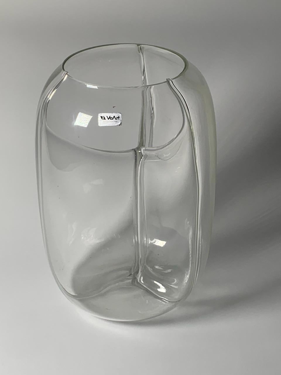 Moderne Vase italien en verre de Murano Modèle à membrane par Toni Zuccheri pour VeArt en vente