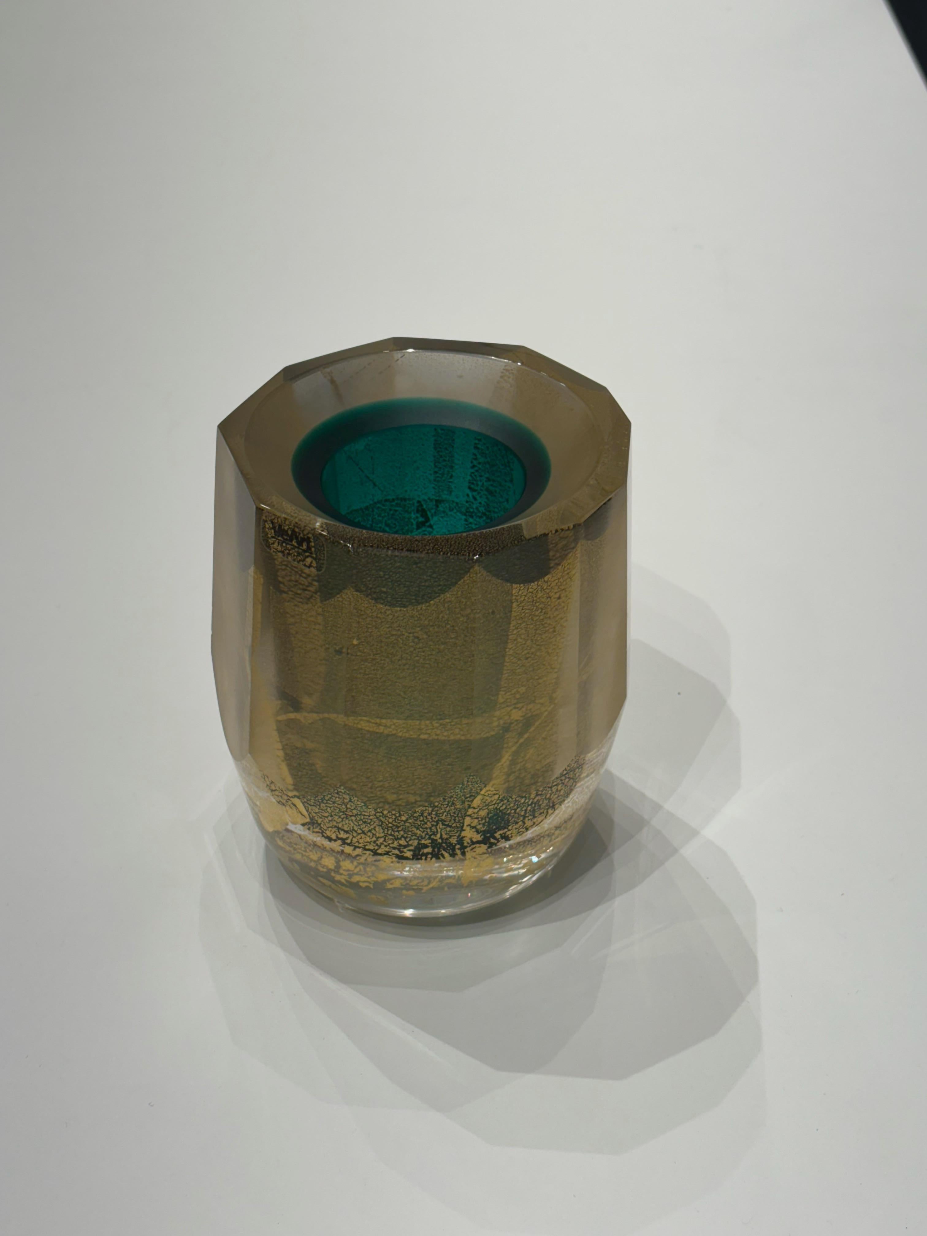 Vaso italiano in vetro di Murano Modello Molato di Afra & Tobia Scarpa per VeArt In condizioni ottime in vendita a Milan, Italy