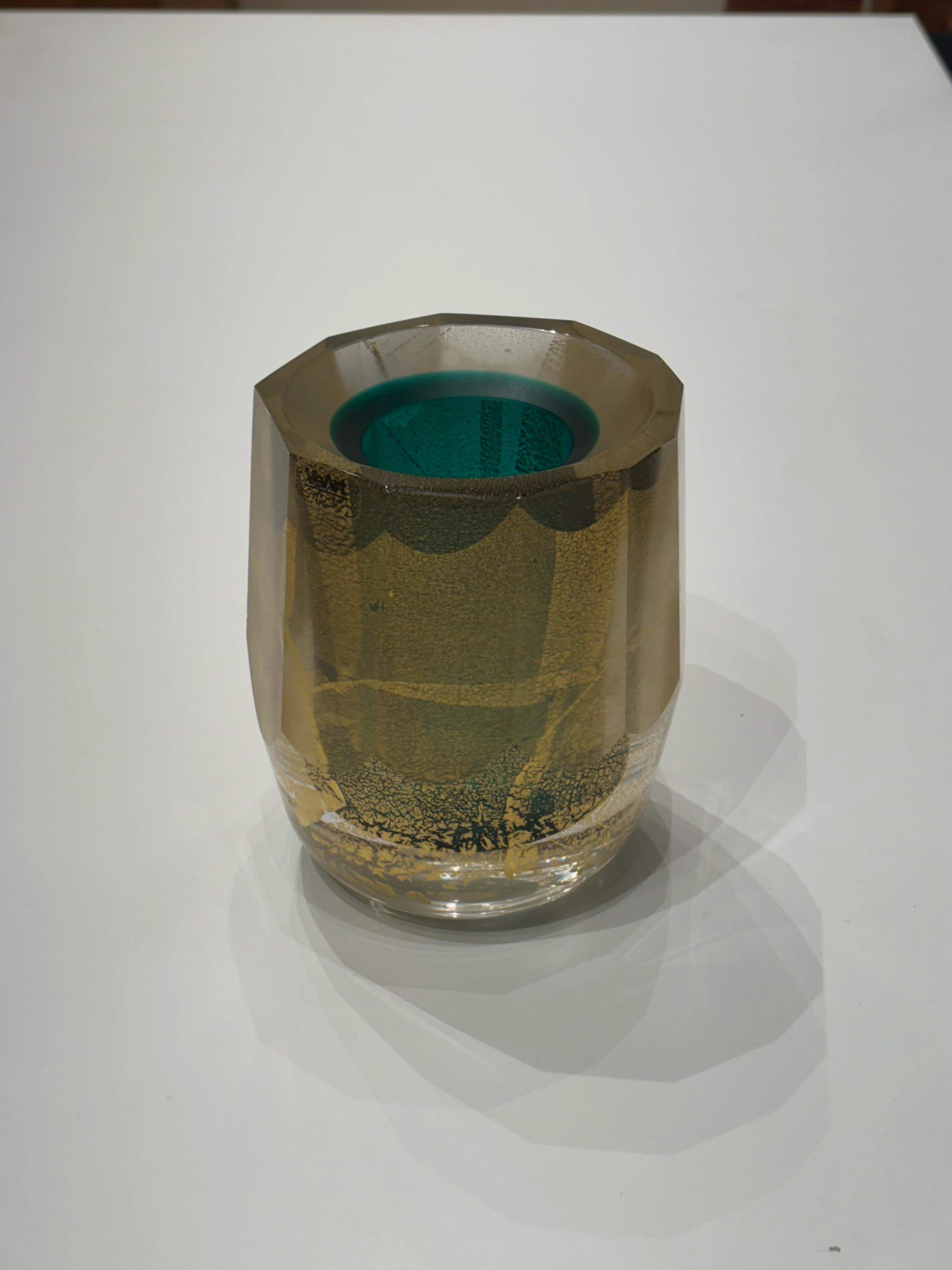 Vetro di Murano Vaso italiano in vetro di Murano Modello Molato di Afra & Tobia Scarpa per VeArt in vendita