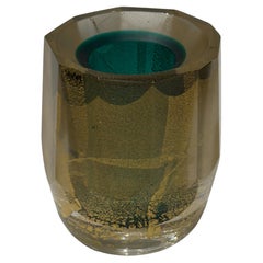 Italian Murano Glass Vase Molato Model by Afra e Tobia Scarpa for Veart