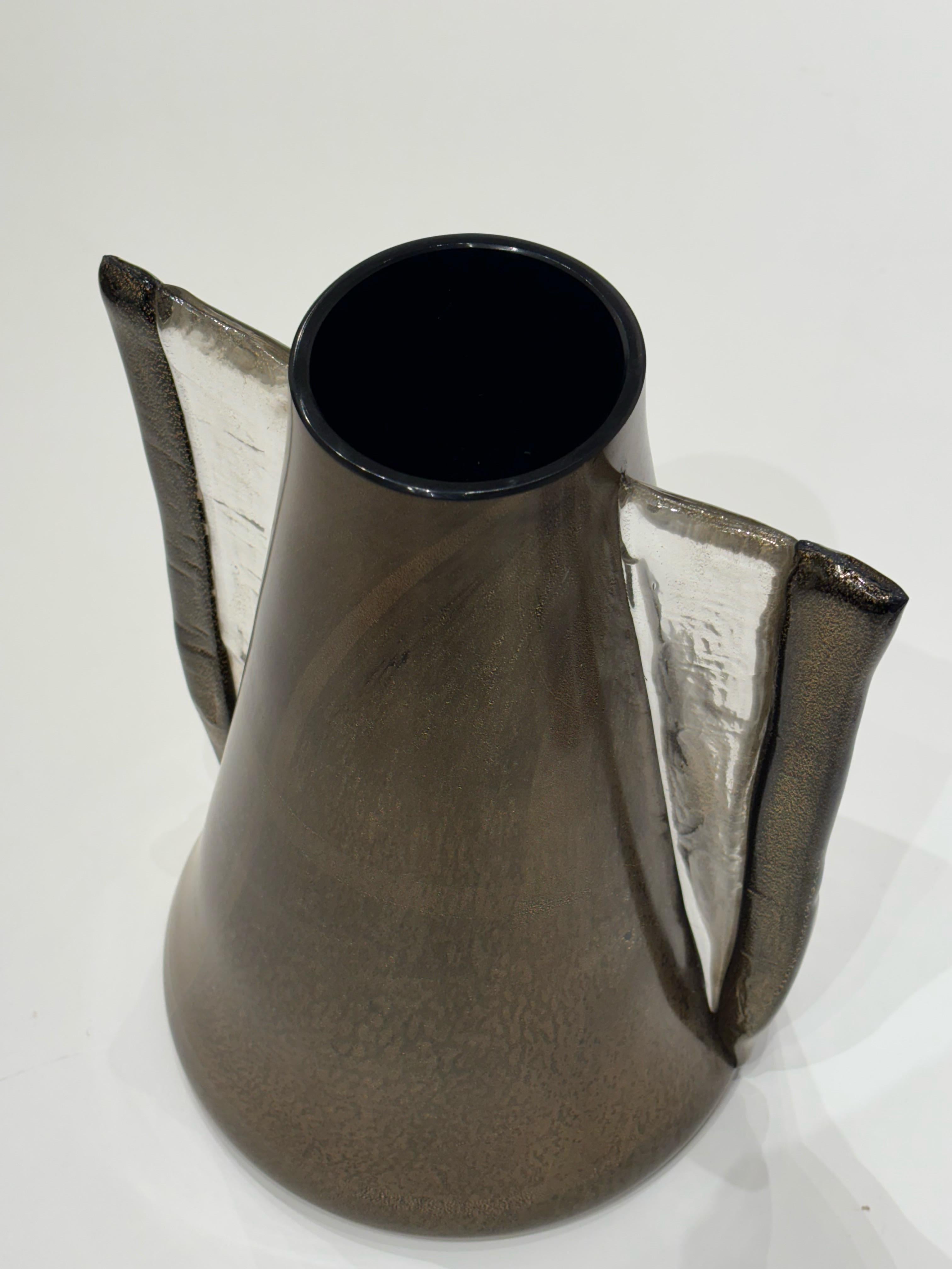 Italiano Vaso italiano in vetro di Murano Modello Profeta di Renato Toso e Noti Massari in vendita