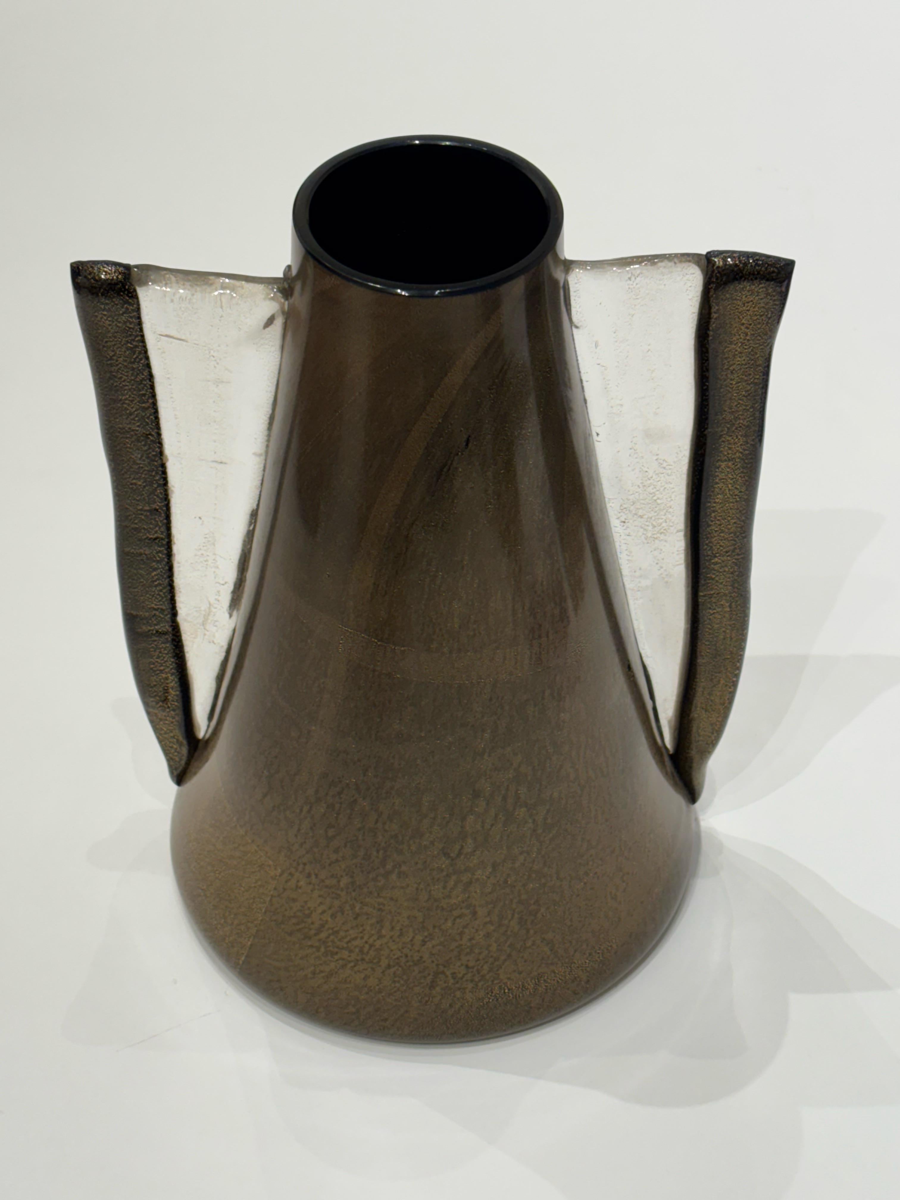 Vetro di Murano Vaso italiano in vetro di Murano Modello Profeta di Renato Toso e Noti Massari in vendita