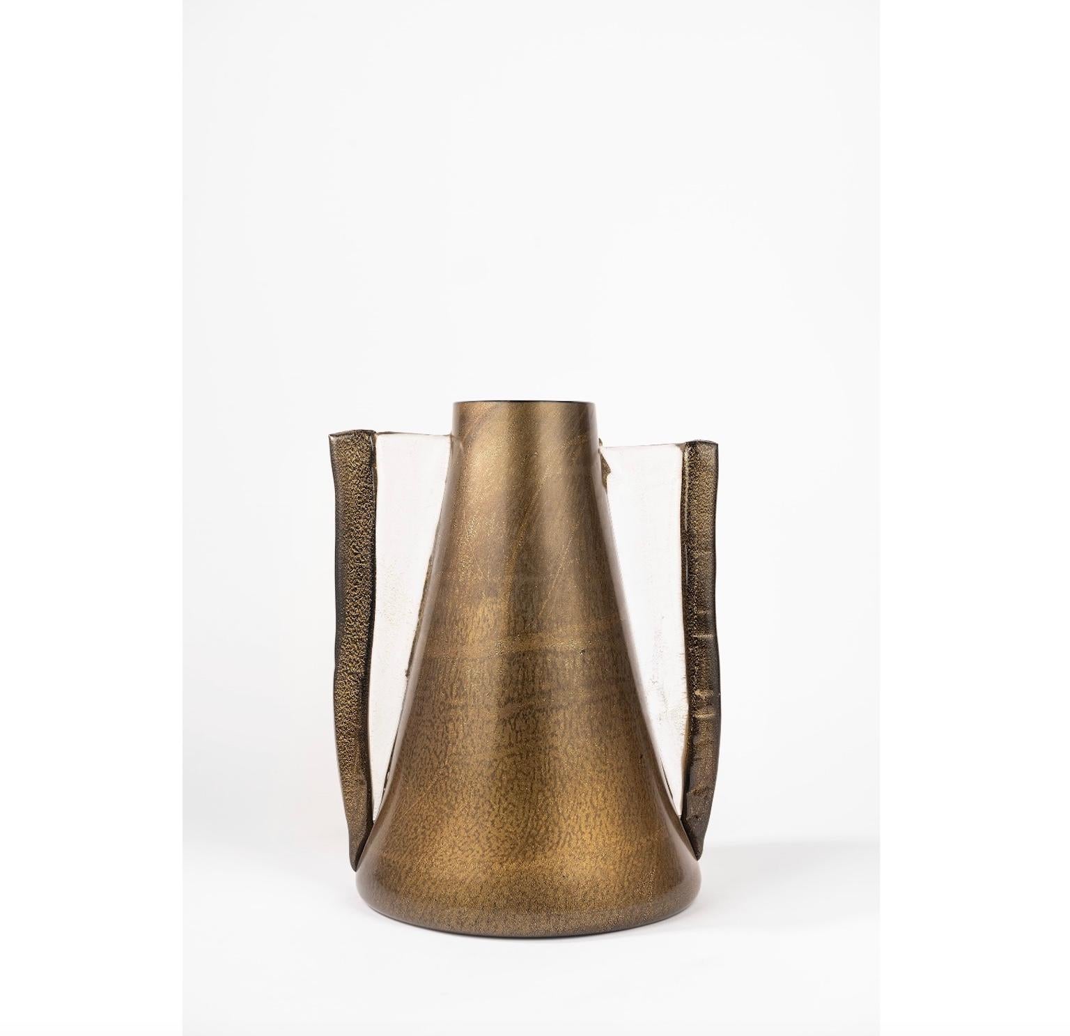 Vaso italiano in vetro di Murano Modello Profeta di Renato Toso e Noti Massari in vendita 1