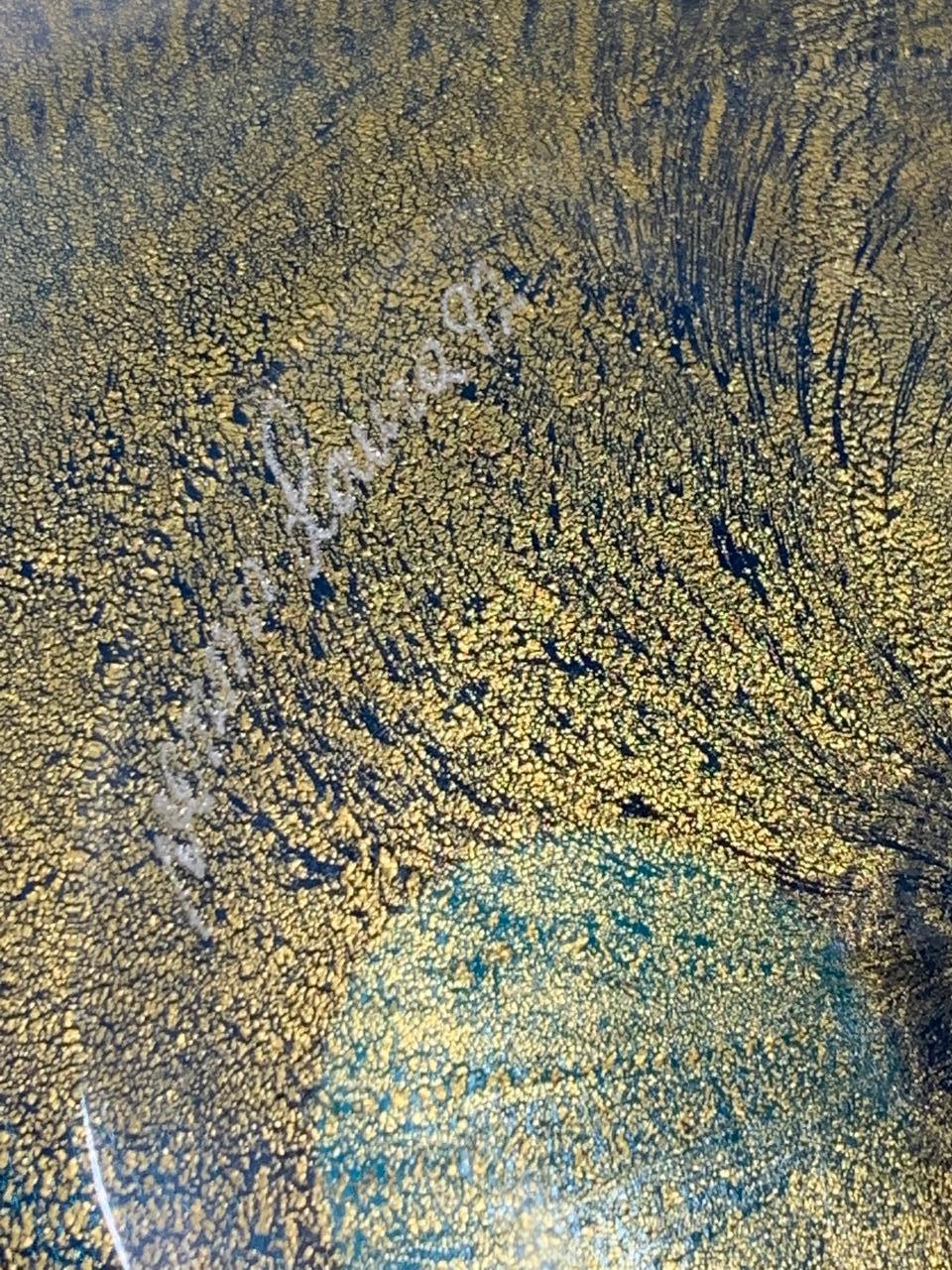 Vase italien en verre de Murano Sommersi Oro Modèle de Laura de Santillana pour Venini Excellent état à Milan, Italy