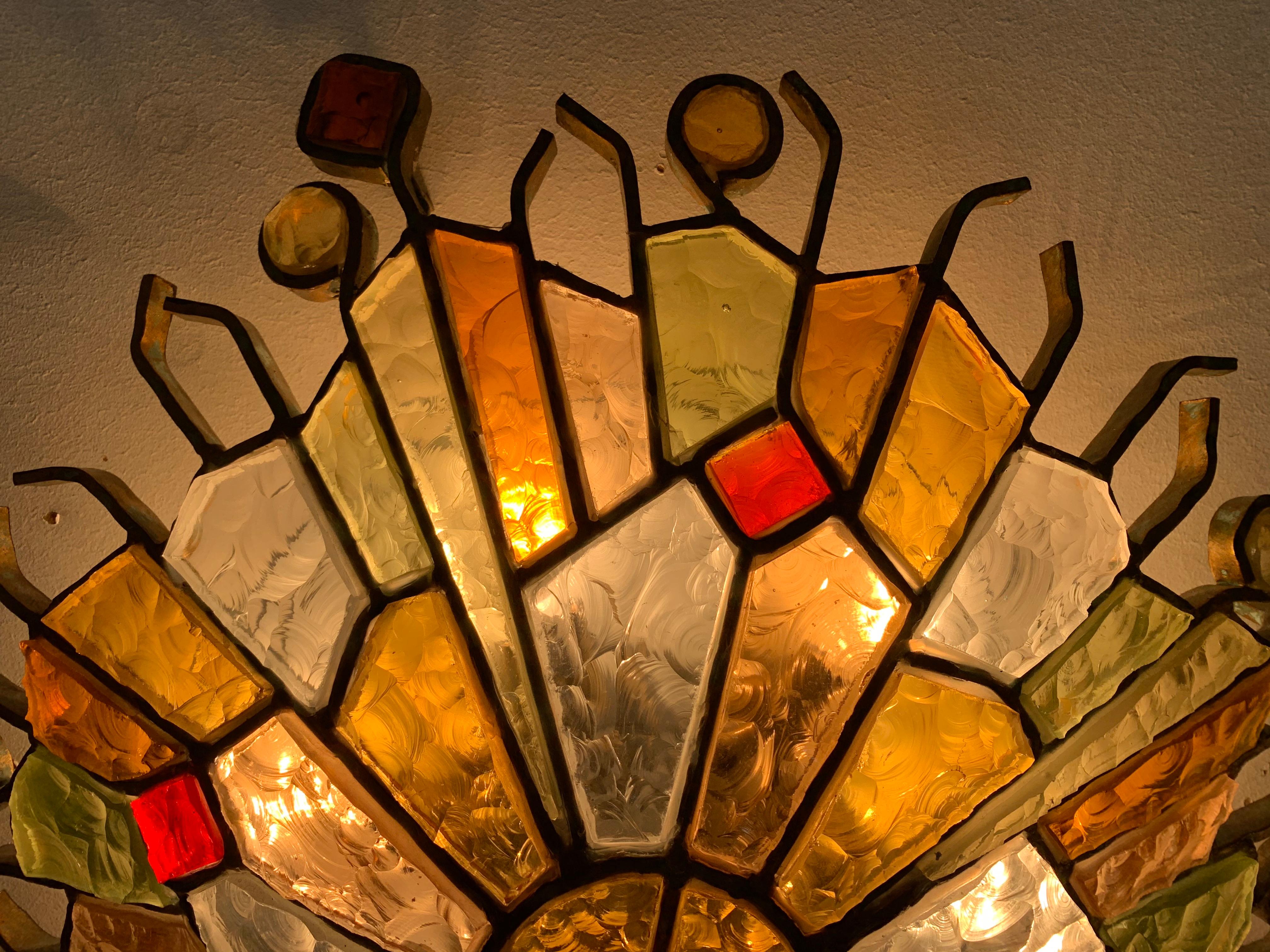 Modern Italian Murano Glass Wall lamp by Longobard For Sale