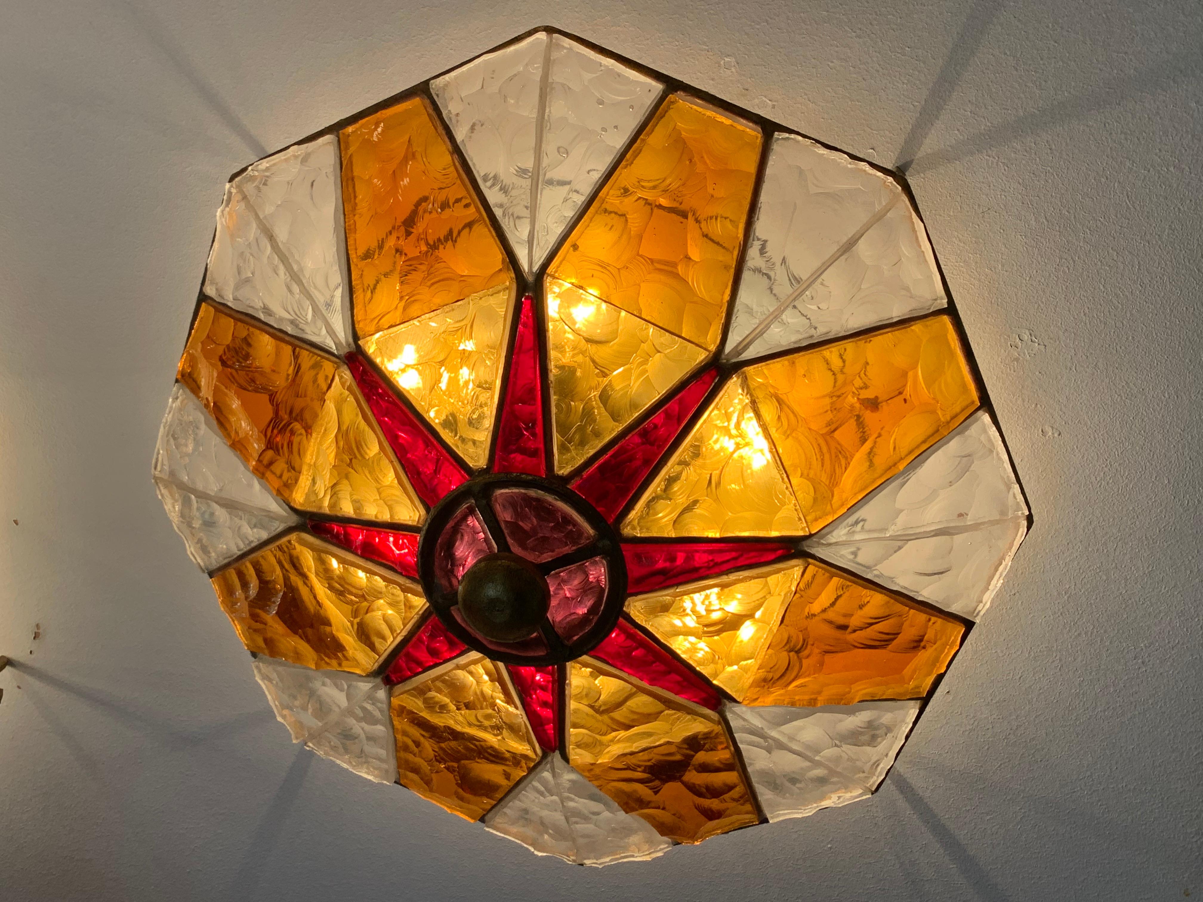 Modern Italian Murano Glass Wall Lamp by Longobard For Sale