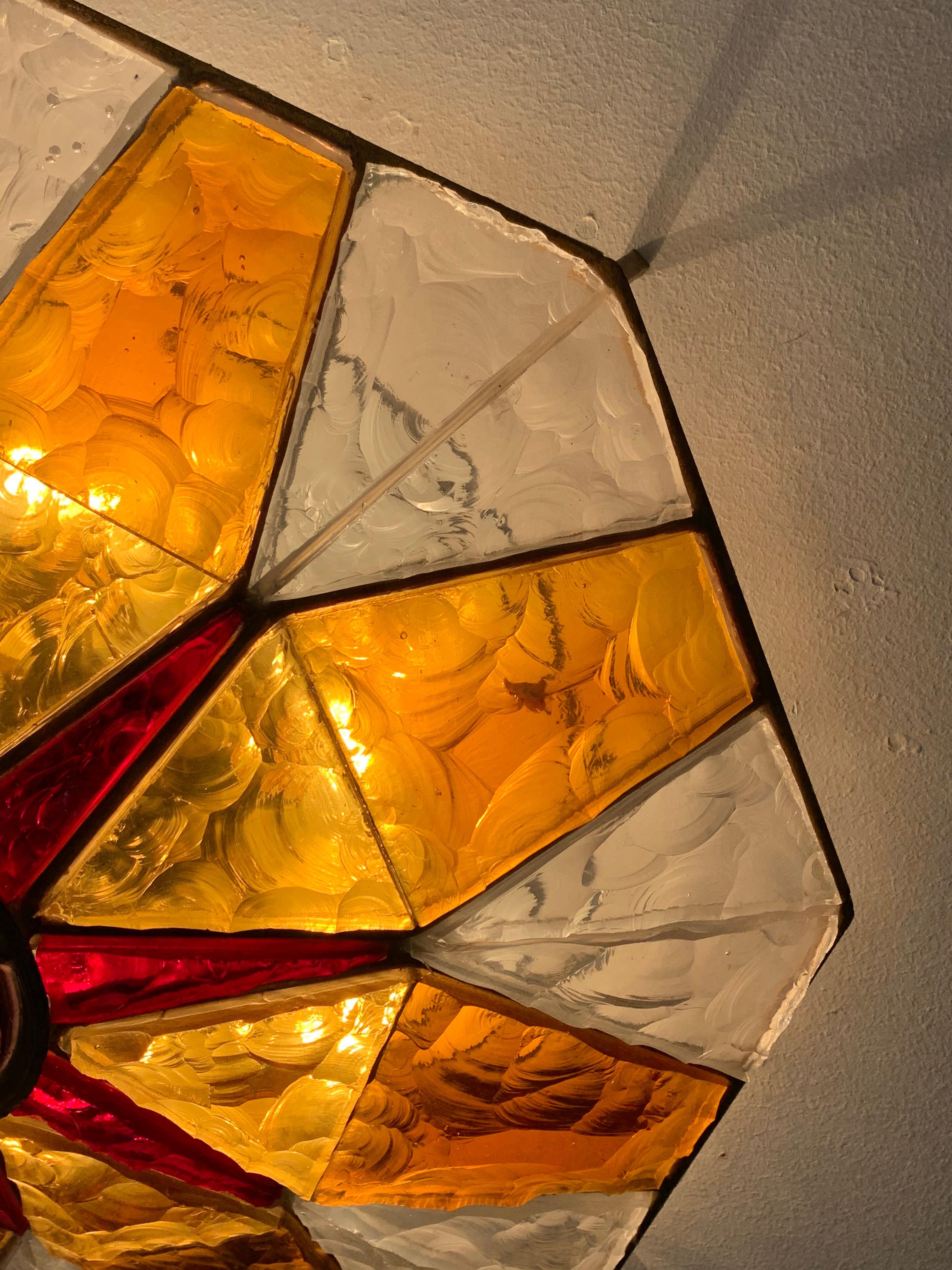 Italian Murano Glass Wall Lamp by Longobard In Excellent Condition For Sale In Milan, Italy
