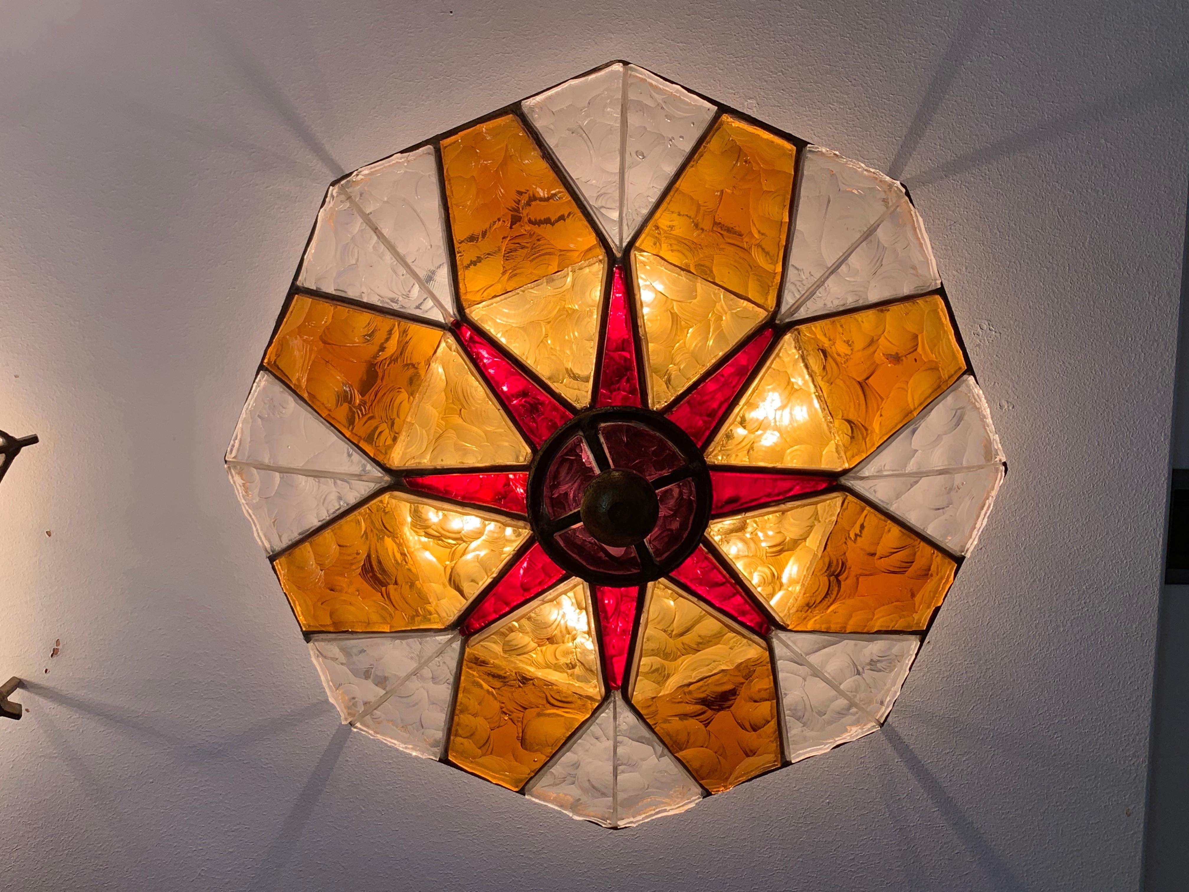 Italian Murano Glass Wall Lamp by Longobard For Sale 3
