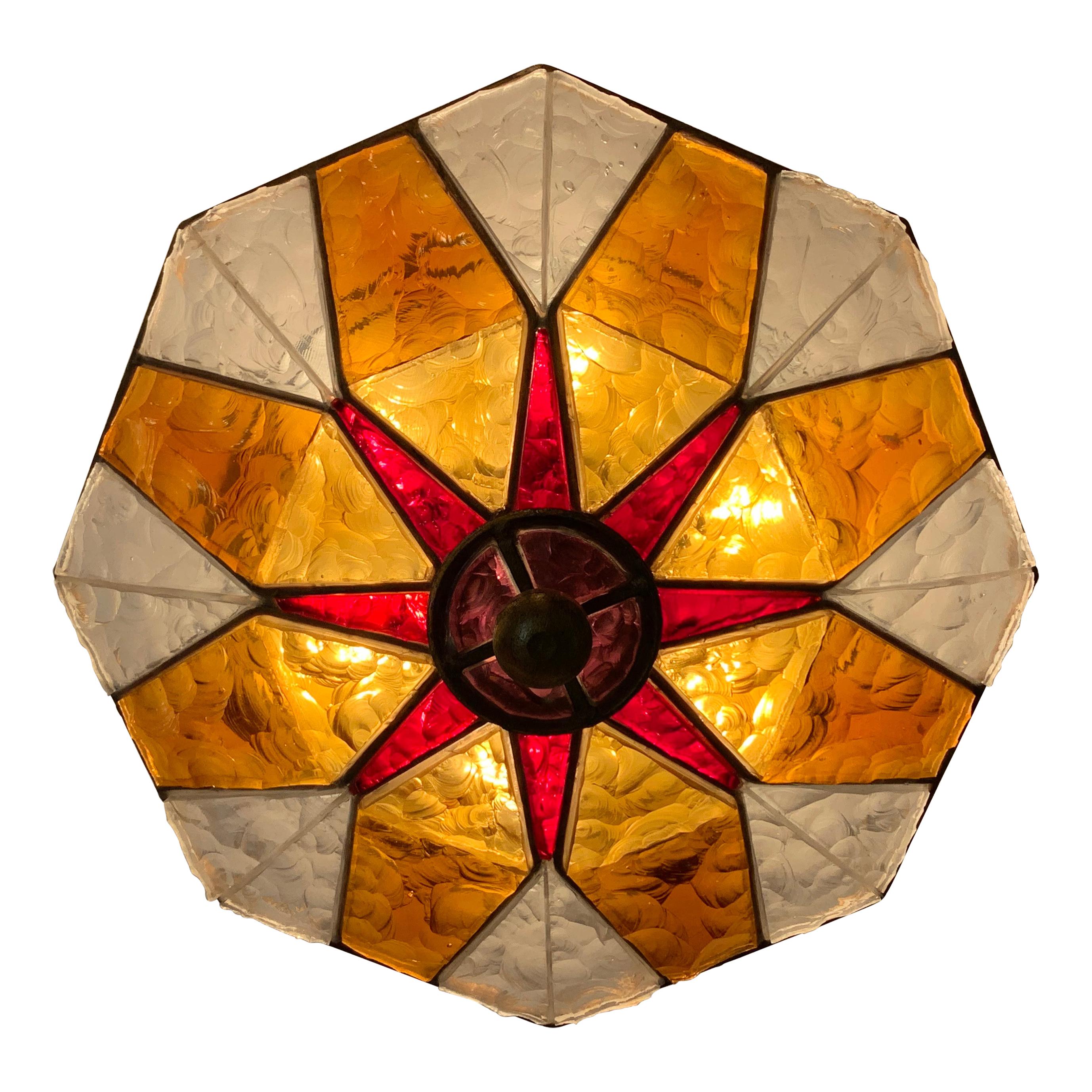 Italian Murano Glass Wall Lamp by Longobard For Sale
