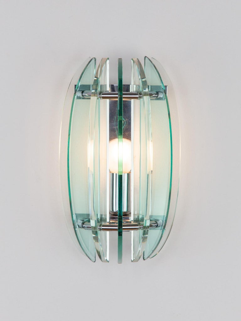 Italian Murano Glass Wall Light by Veca, Green, 1970s For Sale at 1stDibs