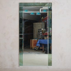 Italian Murano Glass Wall Mirror with Coat Hooks, 1970s