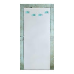 Italian Murano Glass Wall Mirror with Coat Hooks, 1970s