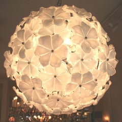 Italian Murano Globe custom Flower Chandelier in the Style of Cenedese