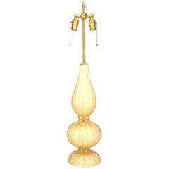 Italian Murano Gold Dusted Glass Table Lamp