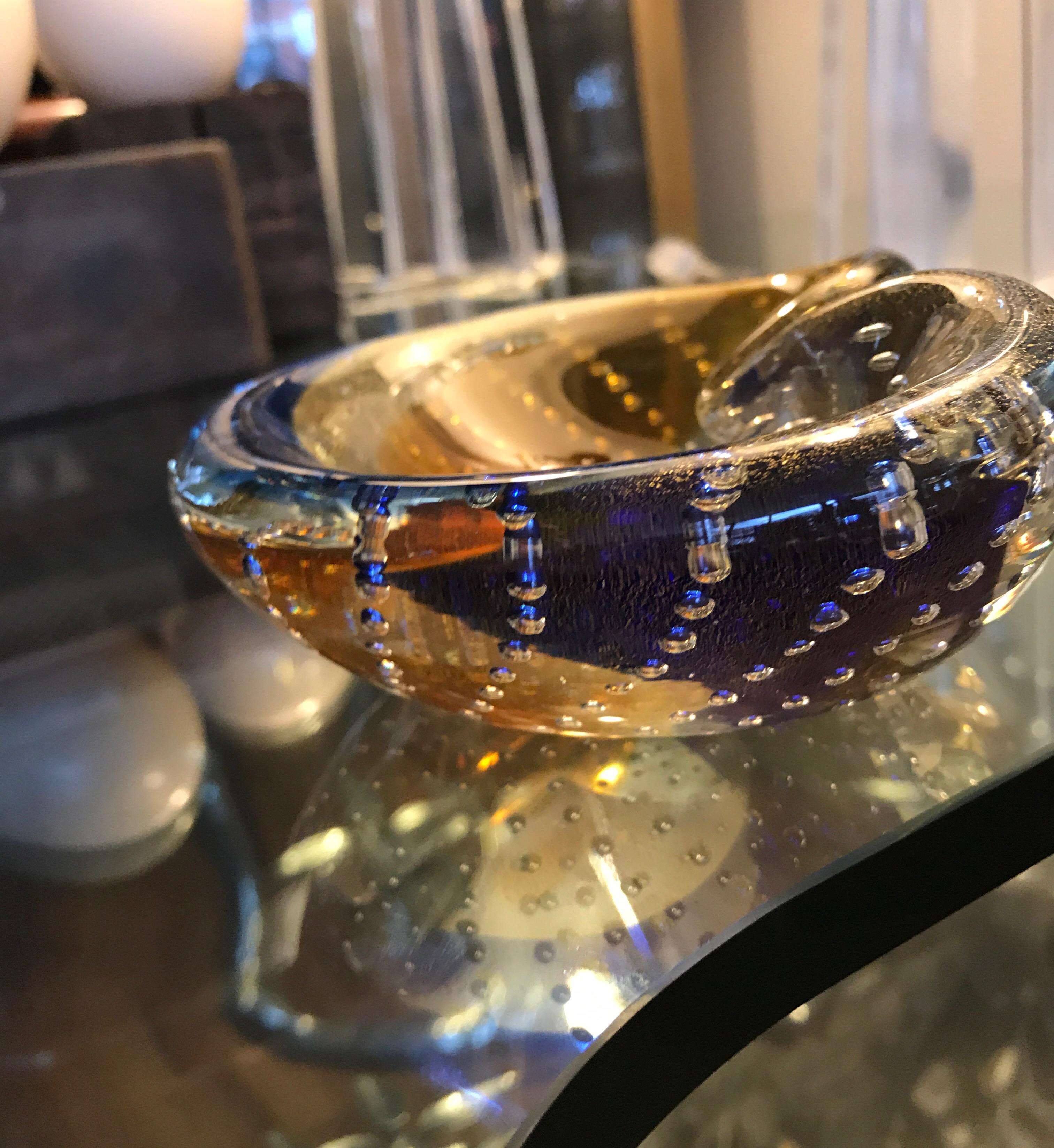 Italian Murano Hand Blown Glass Midcentury Bowl or Ashtray 6