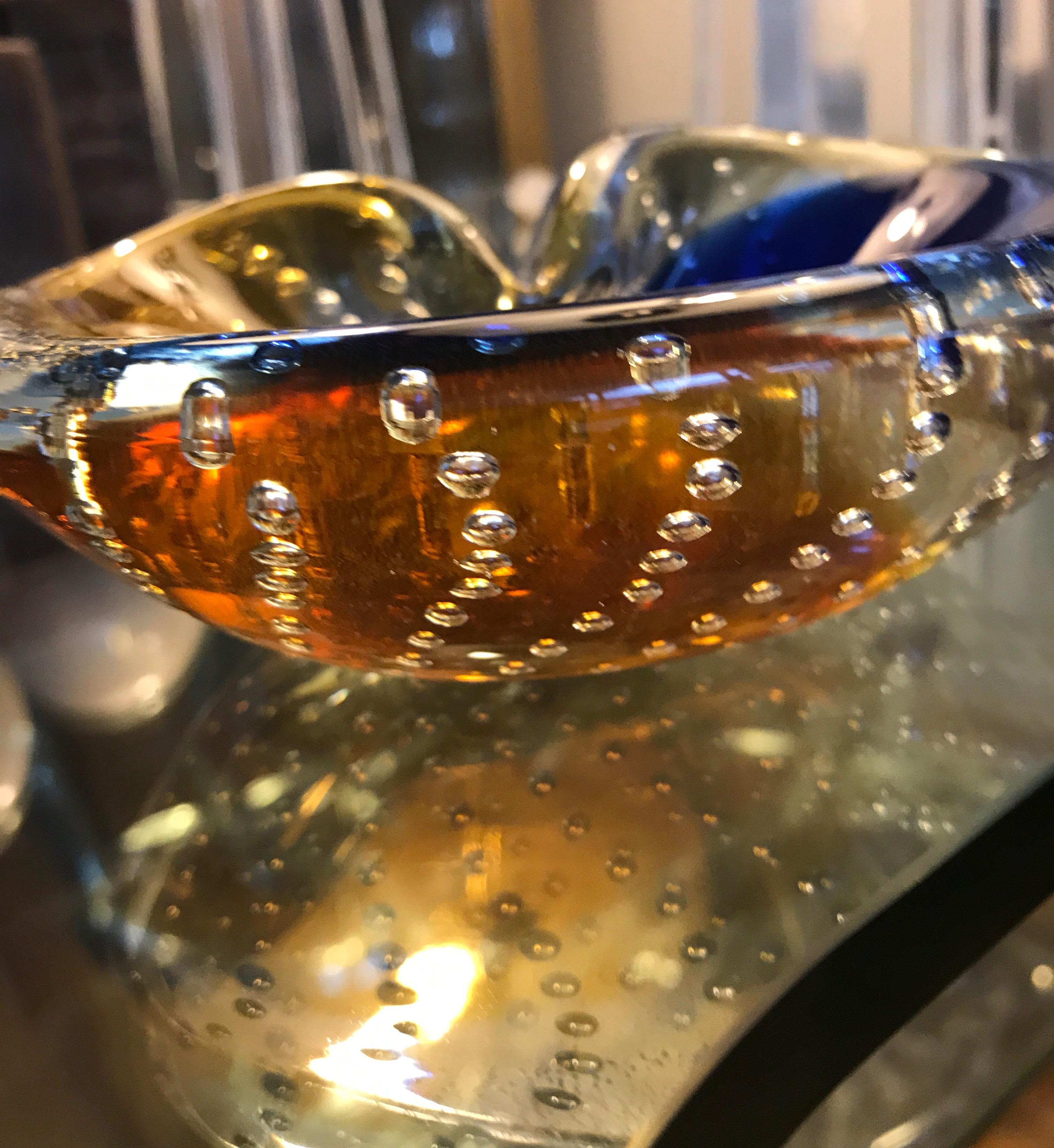 Italian Murano Hand Blown Glass Midcentury Bowl or Ashtray 4