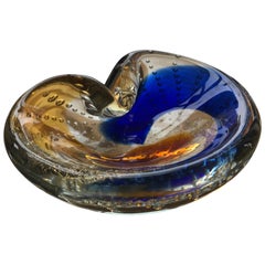 Italian Murano Hand Blown Glass Midcentury Bowl or Ashtray