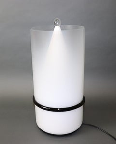 Italian Murano Hand Blown Glass Table Lamp Crystal Ball Detail