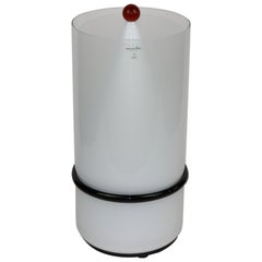 Italian Murano Hand Blown Table Lamp Amber Glass Ball Detail