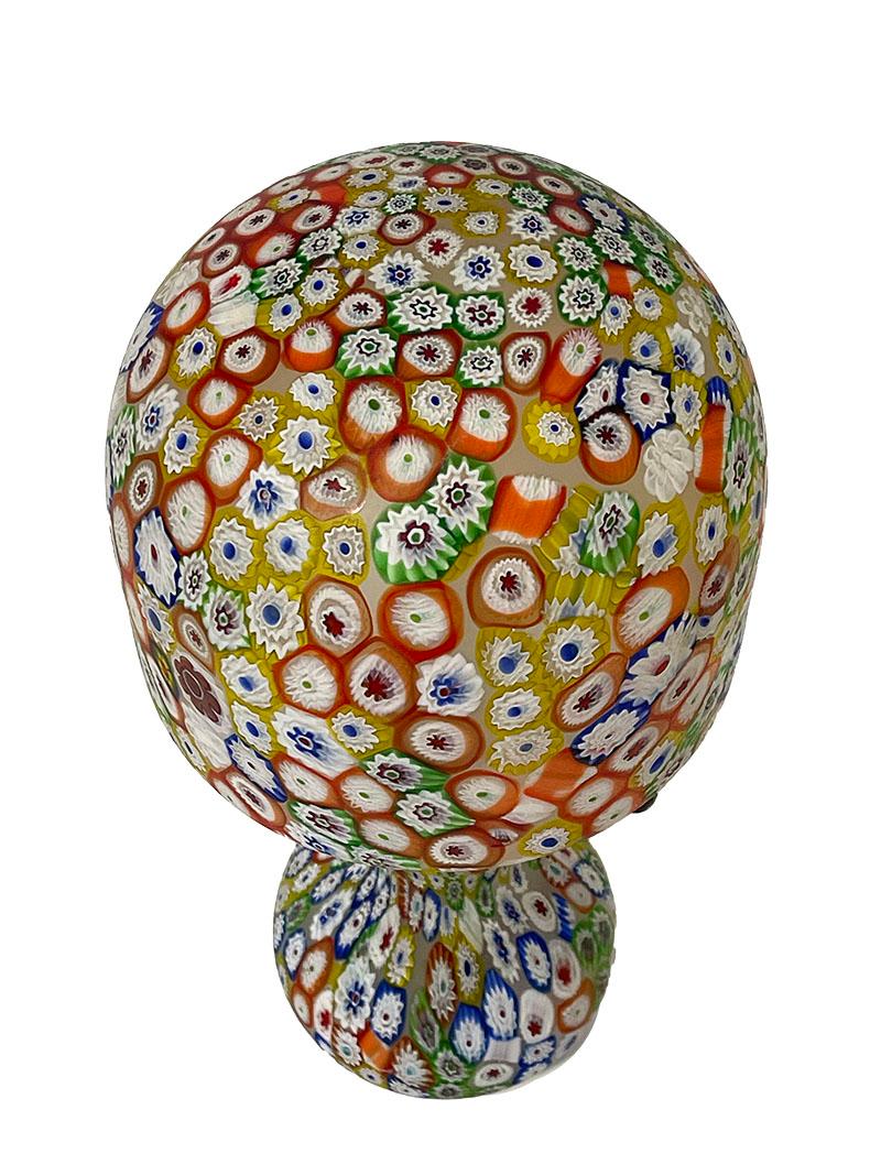Italian Murano handblown glass Millefiori table lamp, 1960s In Good Condition In Delft, NL