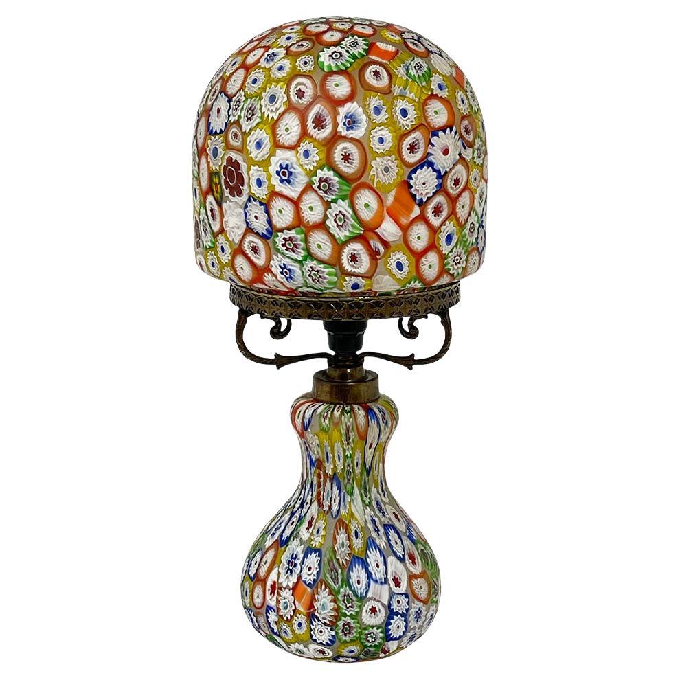 Italian Murano handblown glass Millefiori table lamp, 1960s