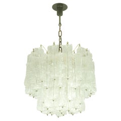 Lustre italien en verre de Murano fabriqué à la main par Toni Zuccheri pour Venini:: années 1960