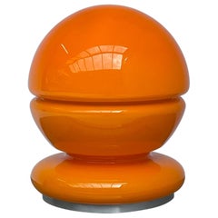 Italian Murano Lamp, Orange Blown Glass
