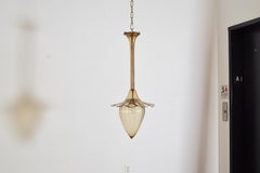 Italian, Murano, Late Art Deco Blown Glass Pendant Light, ca. 1940’s