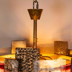 Italian Murano “Luce Scultura” Chandelier, 1965-1970s