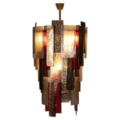 Italian Murano “Luce Scultura” Chandelier, 1965-1970s