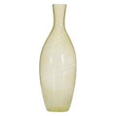 Italian Murano Mid-Century Yellow Art Glass Vase