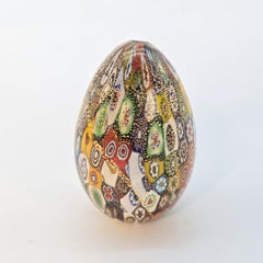 Italian Murano Millefiori egg shape Paperweight, c.1930