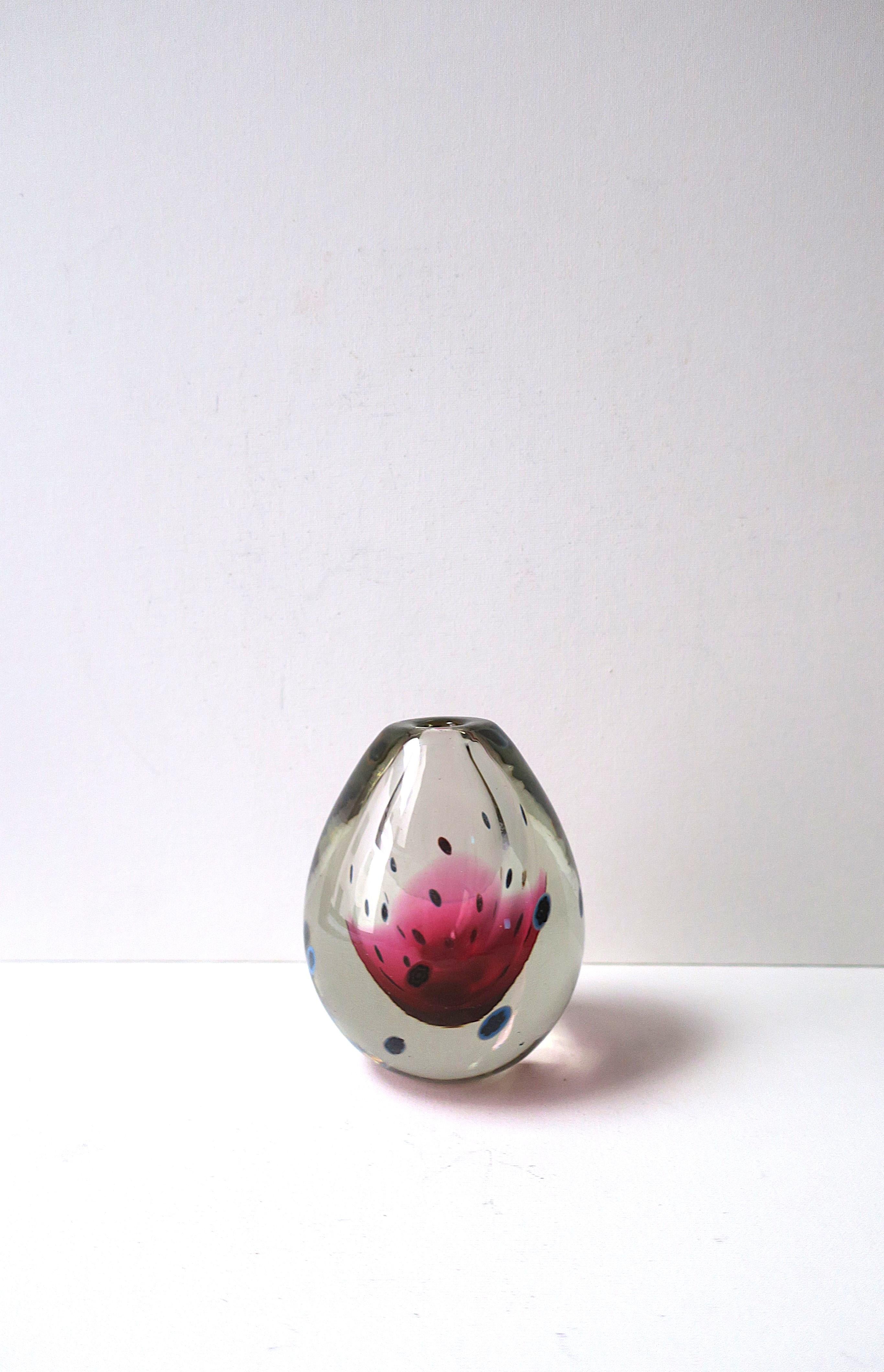 Mid-Century Modern Italian Murano Millefiori Vase For Sale