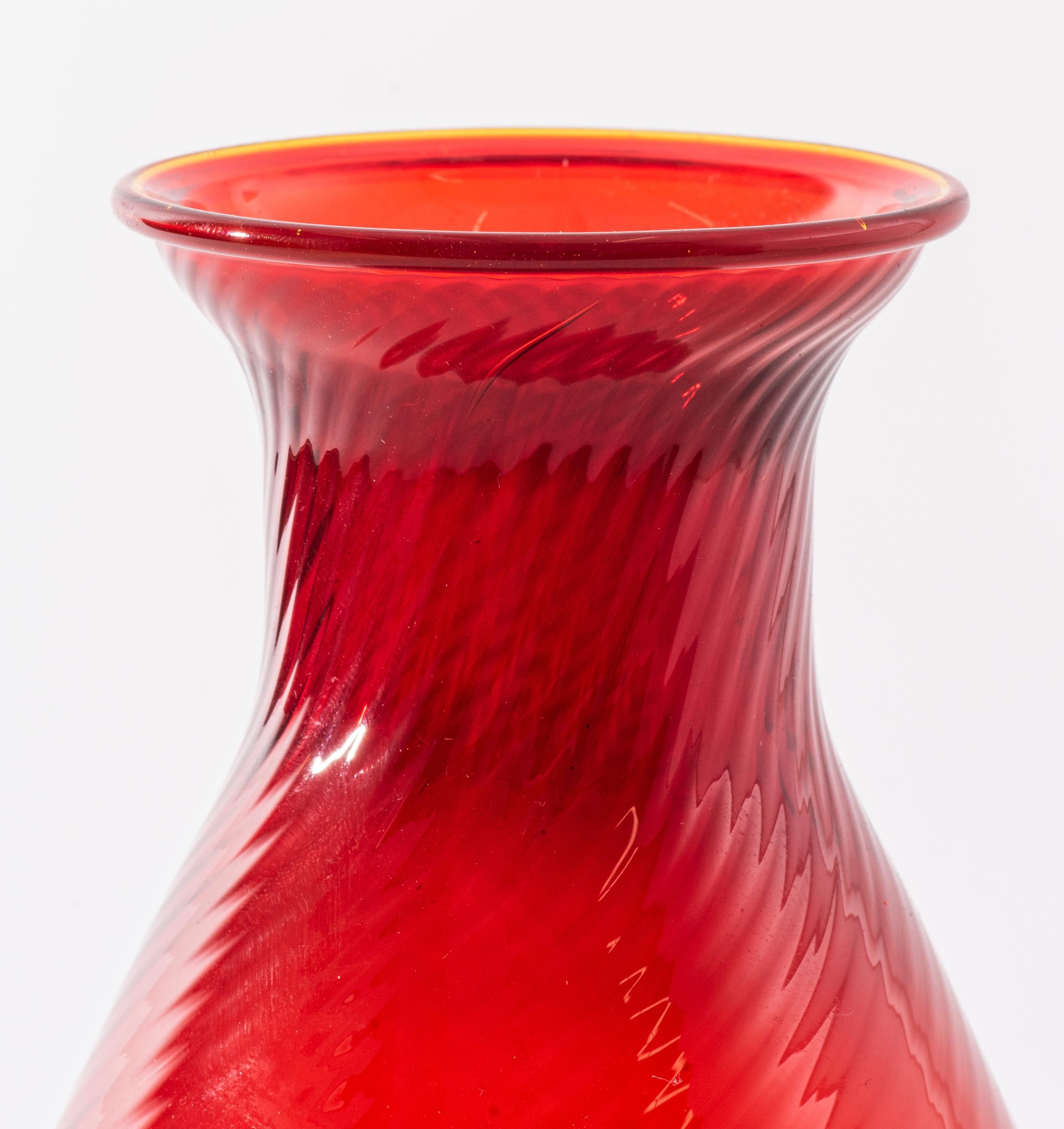 Italian Murano Modern Art Glass Vase For Sale 1